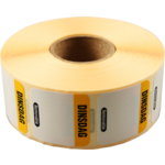 Label, Daglabel di, papier, beschrijfbaar, 25x25mm, geel