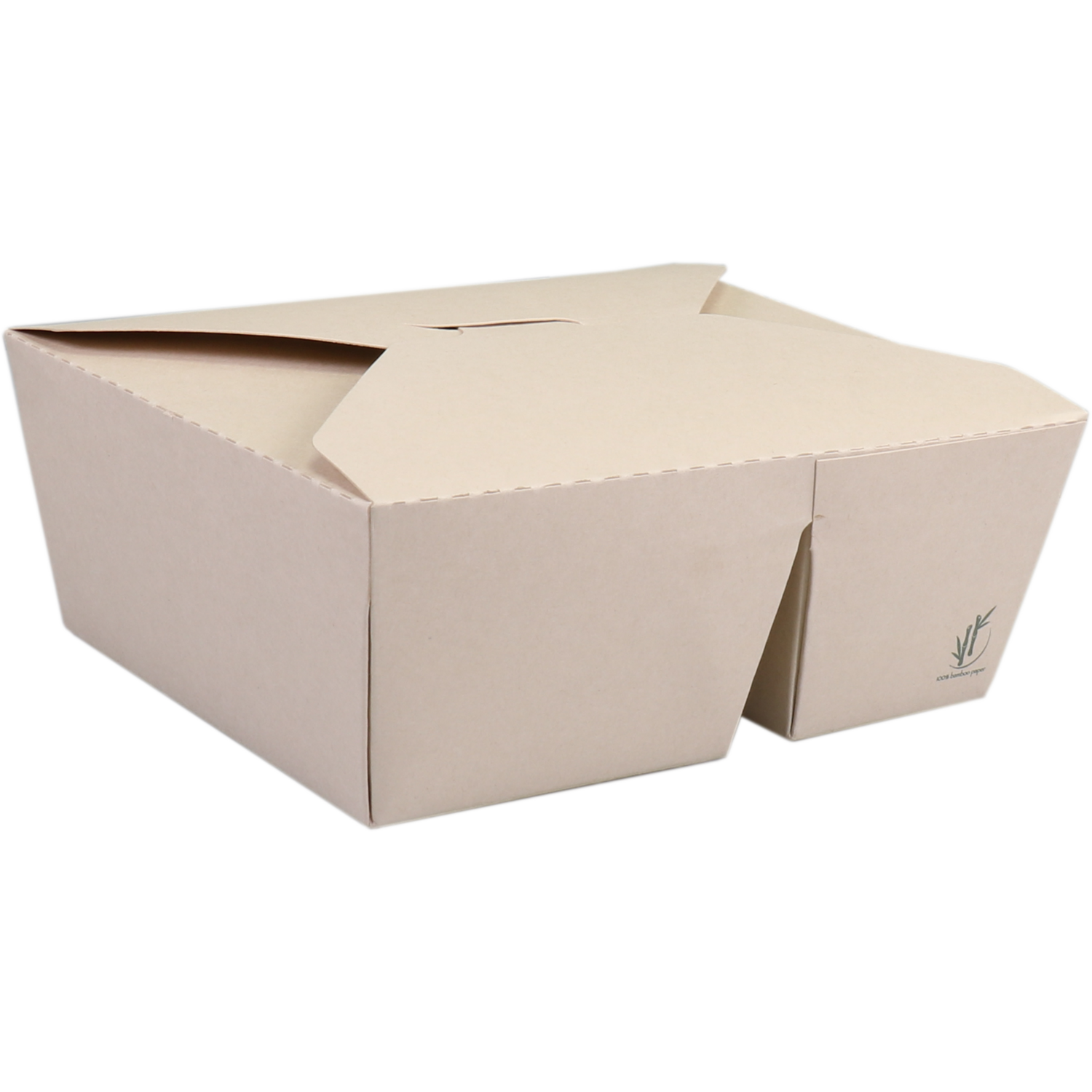 DEPA® Bak, Karton + PP, 2-vaks, maaltijdbox, 197x140x48mm, crème 1
