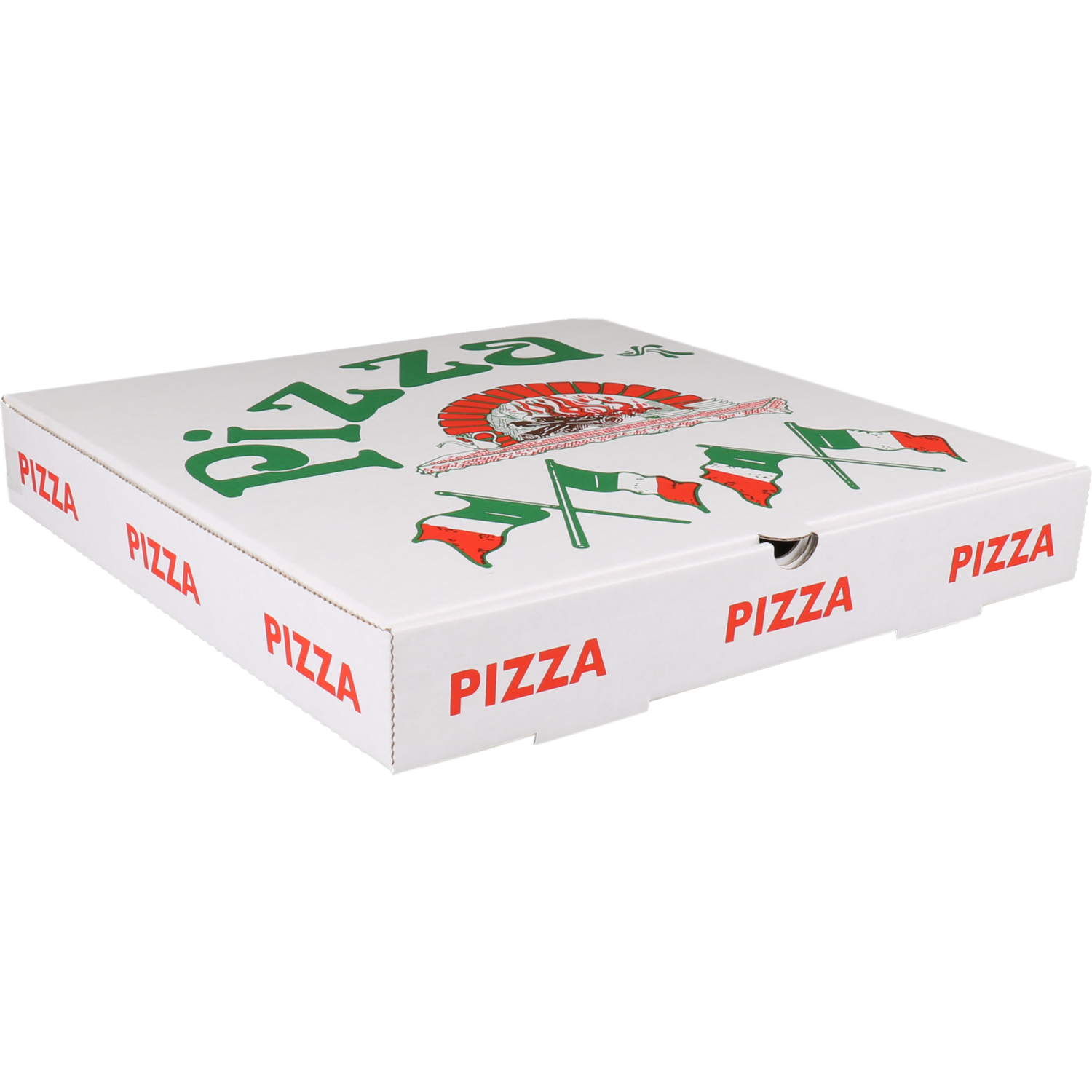  Pizzadoos, golfkarton, 32x32x3cm, americano, wit 1