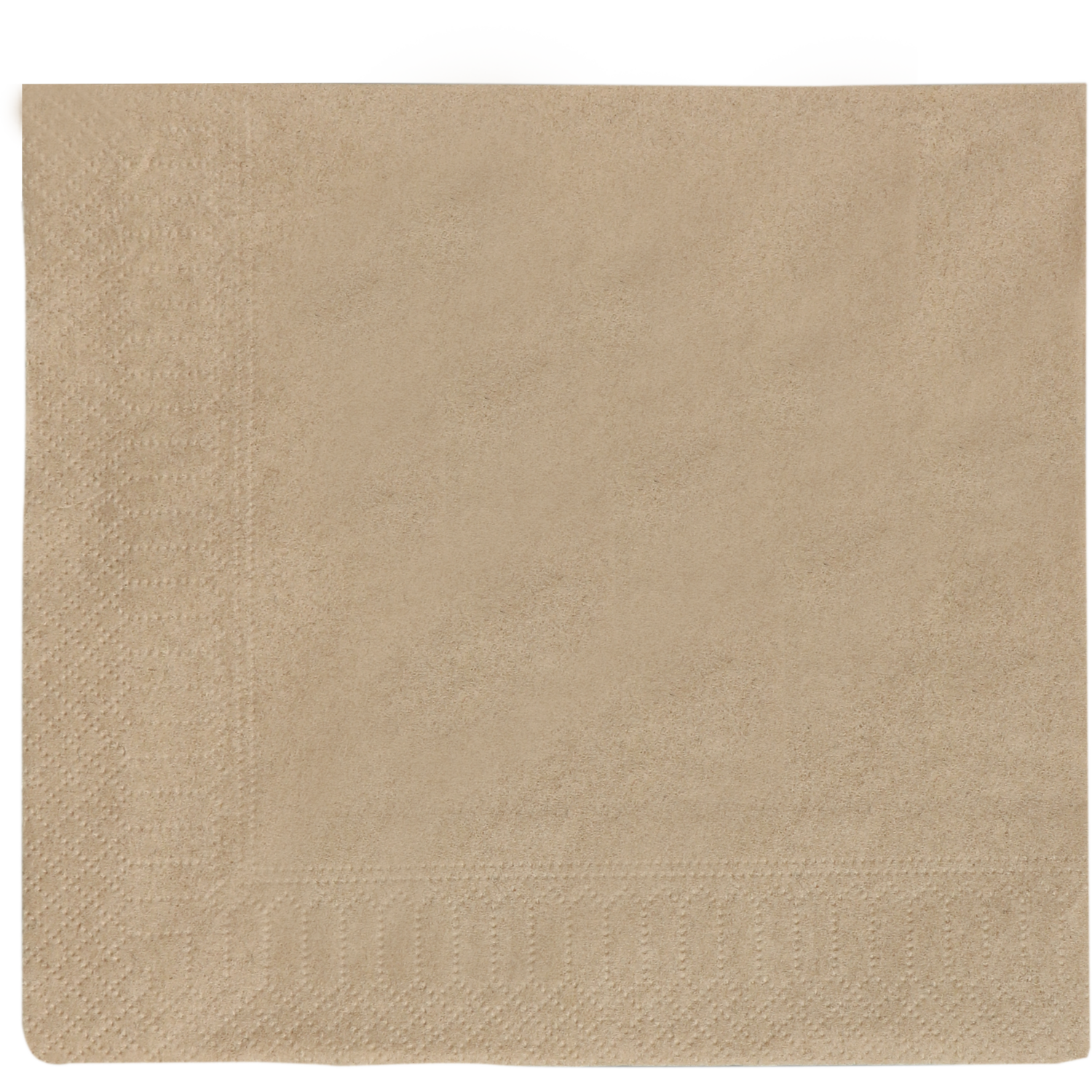Servet, papier, 2-laags, 33x33cm, bruin 1