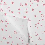Zijdevloei, 70x50cm, 20gr/m², Hearts, papier, roze/wit