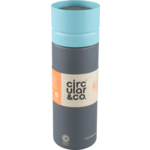 Circular&Co. Fles, Gerecycled PET, reusable, 600ml, grijs/Groen